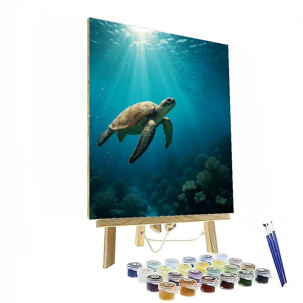 Sea Turtle Ocean Voyager paint by numbers