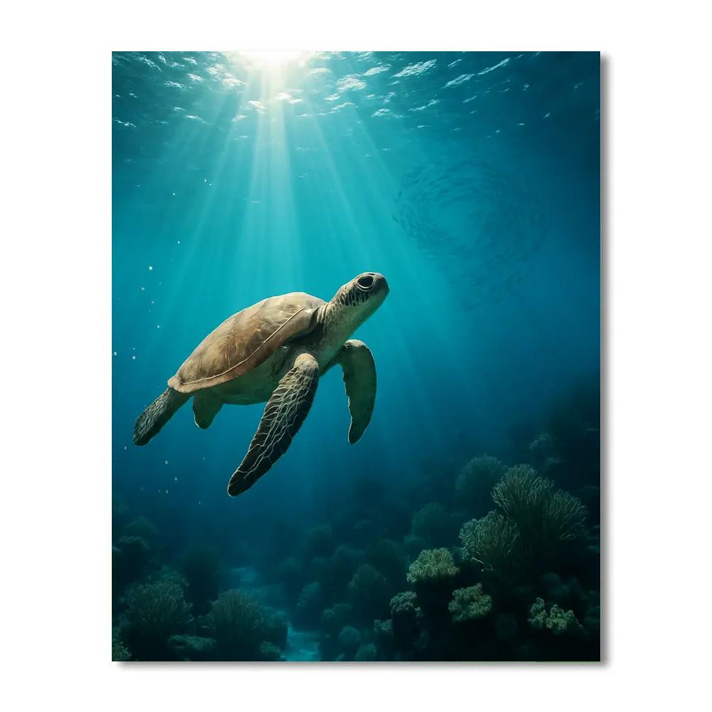 Sea Turtle Ocean Voyager paint by numbers