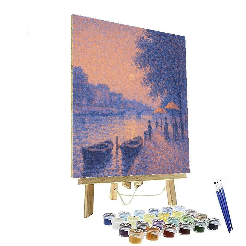 Georges Seurat Sunset Points paint by numbers