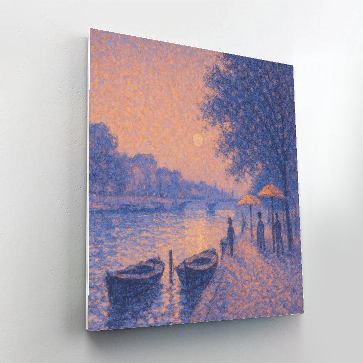 Georges Seurat Sunset Points paint by numbers