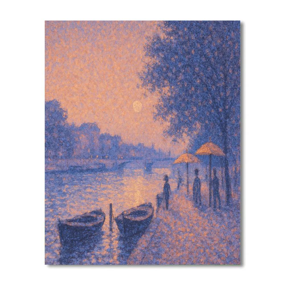 Georges Seurat Sunset Points paint by numbers