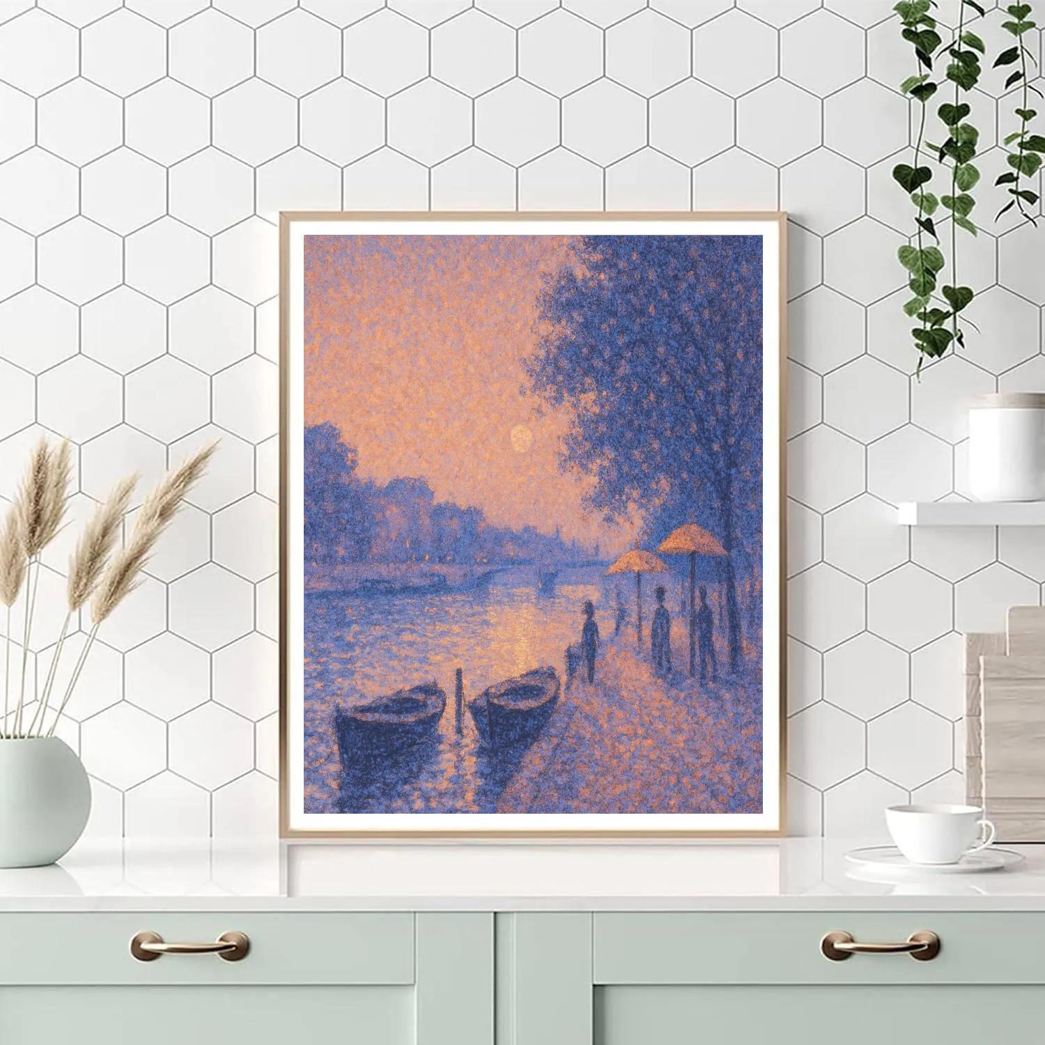 Georges Seurat Sunset Points paint by numbers