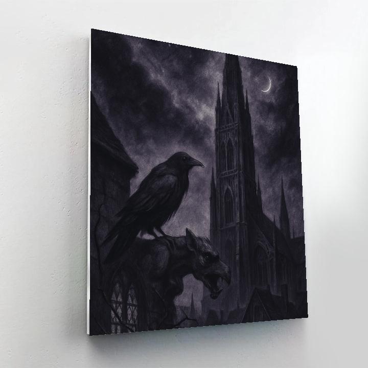 Gothic Raven Spire paint by number