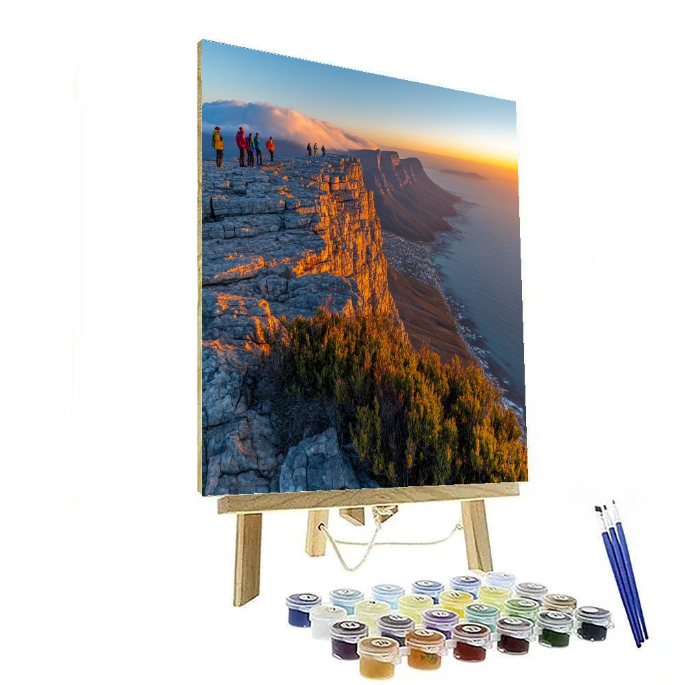 Table Mountain Viewpoint Over Cape Town Numbered painting kits