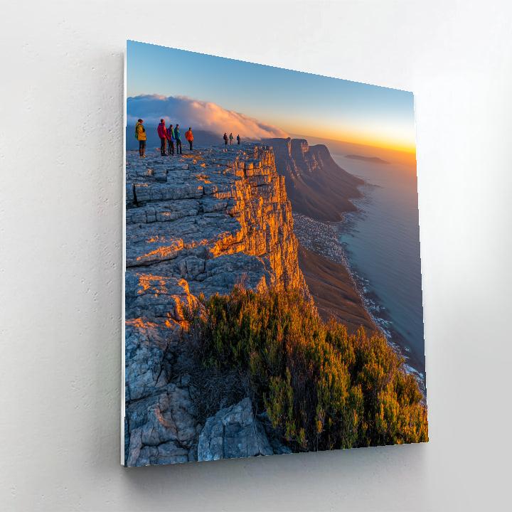 Table Mountain Viewpoint Over Cape Town Numbered painting kits
