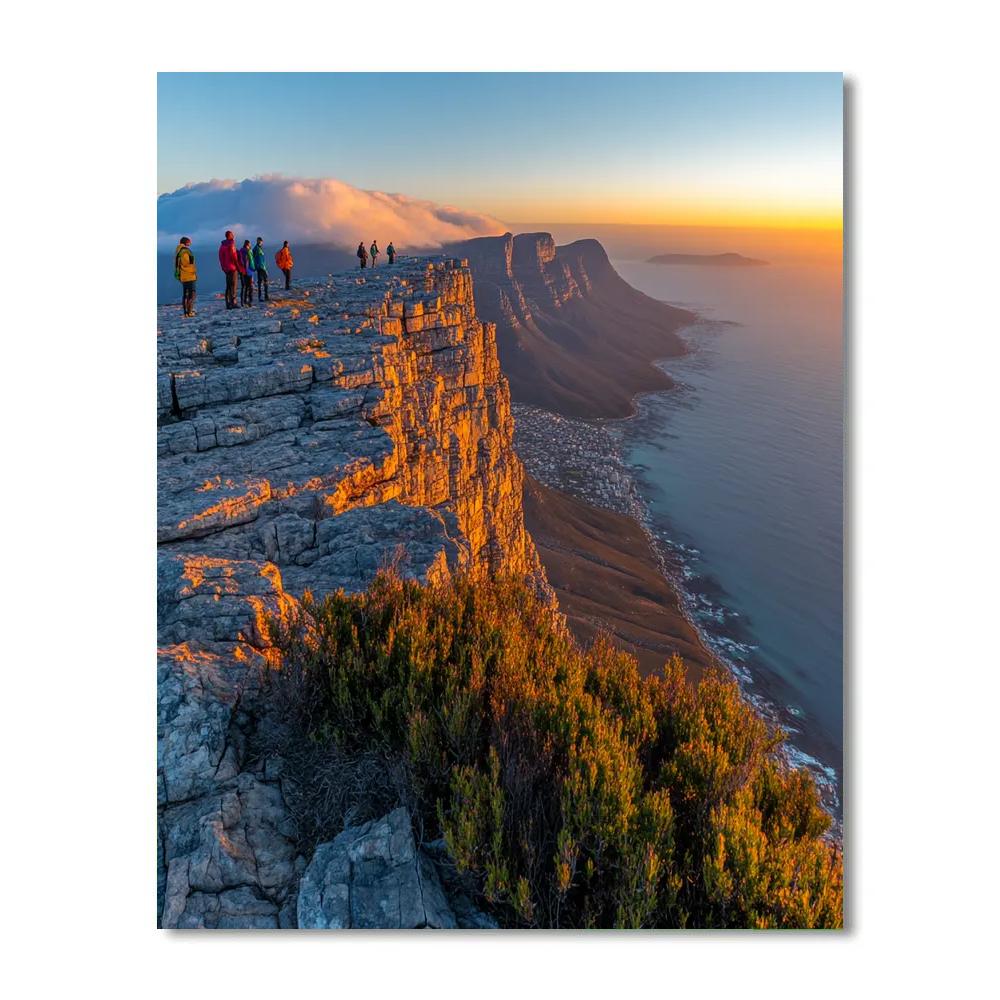 Table Mountain Viewpoint Over Cape Town Numbered painting kits