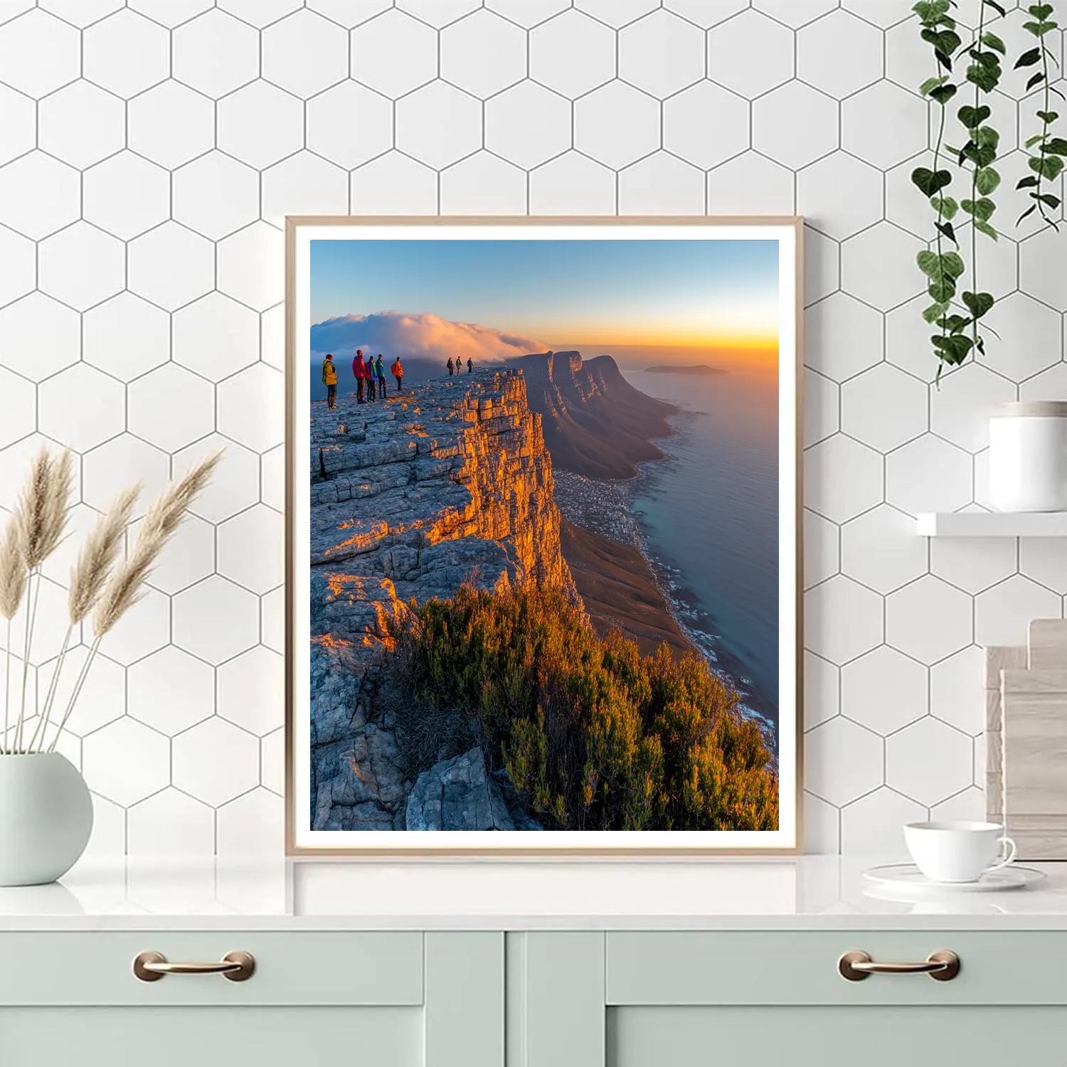 Table Mountain Viewpoint Over Cape Town Numbered painting kits