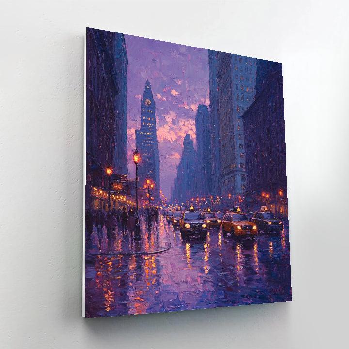 Monet Inspired Citylights At Dusk Painting by numbers kit