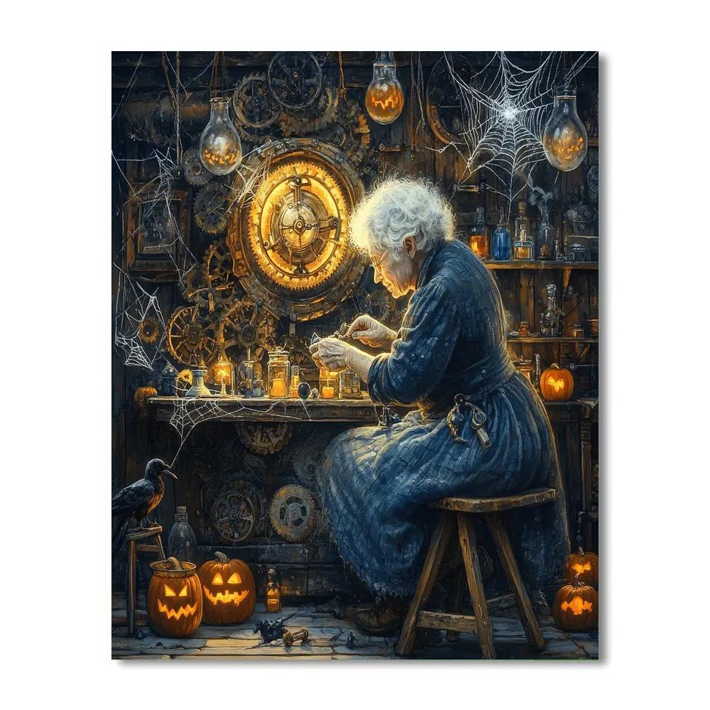 Clockmaker Of Witching Hour Paint by numbers art
