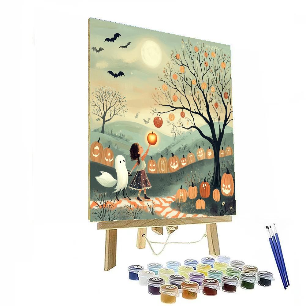 Midnight Orchard Of Candy Trees painting number kit