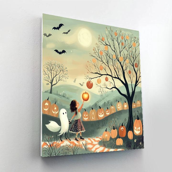 Midnight Orchard Of Candy Trees painting number kit
