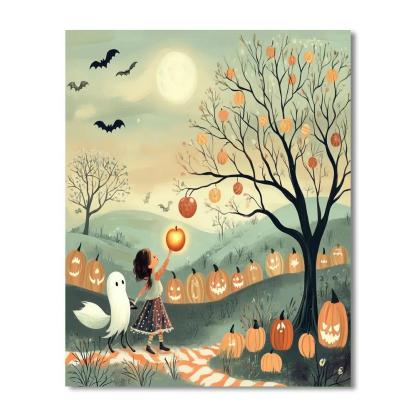 Midnight Orchard Of Candy Trees painting number kit