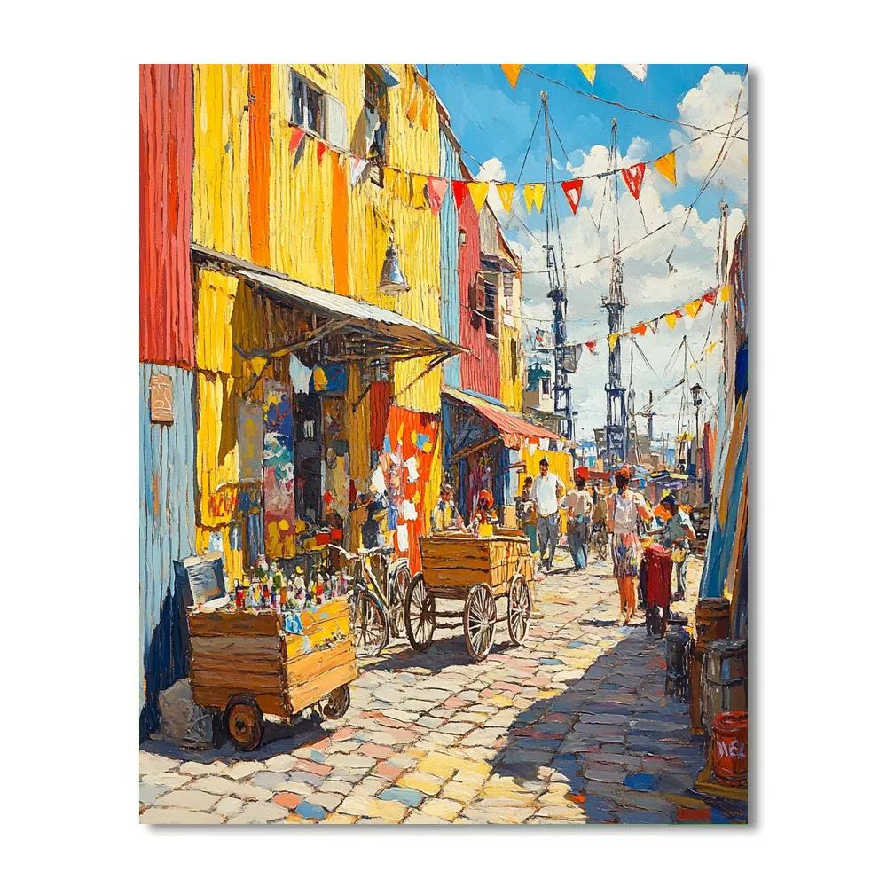 Colorful Caminito Street In La Boca Buenos Aires Paint by numbers art