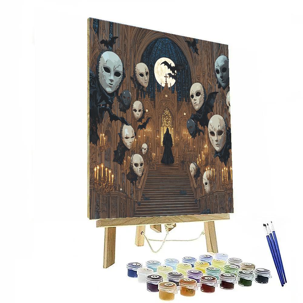 Cathedral Of Whispering Masks Painting by numbers kit