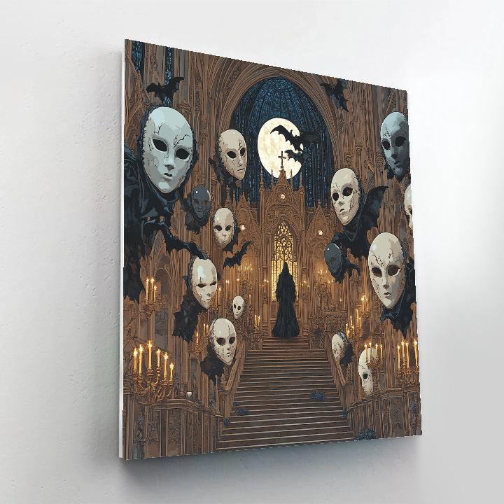 Cathedral Of Whispering Masks Painting by numbers kit