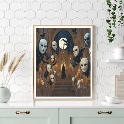 Cathedral Of Whispering Masks Painting by numbers kit