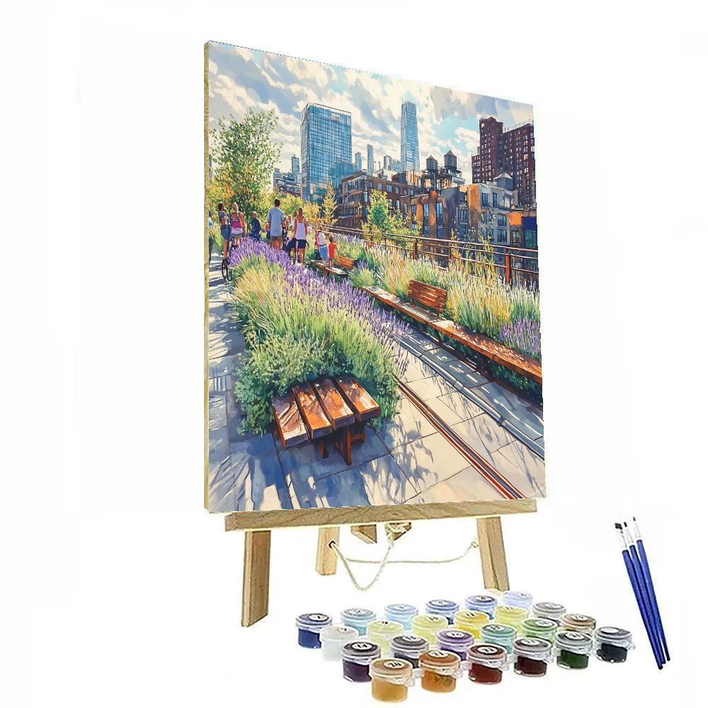 The High Line Elevated Park In Manhattan Paint by numbers art