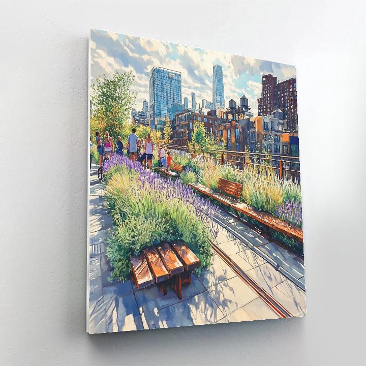 The High Line Elevated Park In Manhattan Paint by numbers art