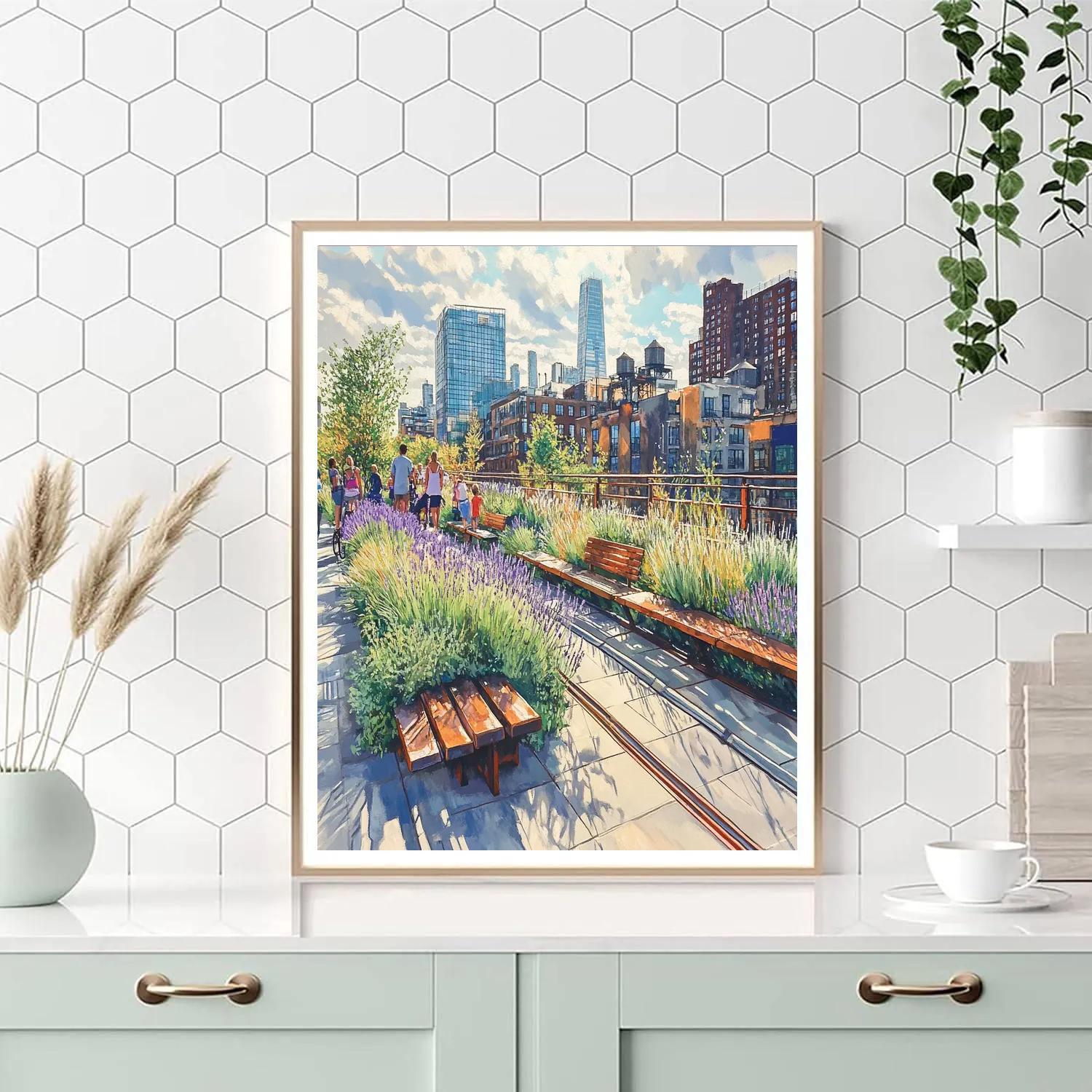 The High Line Elevated Park In Manhattan Paint by numbers art