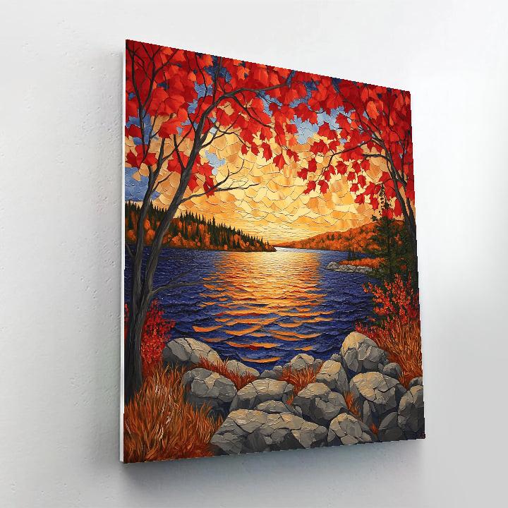 A.Y. Jackson Inspired Algoma Maple Screen DIY paint by numbers