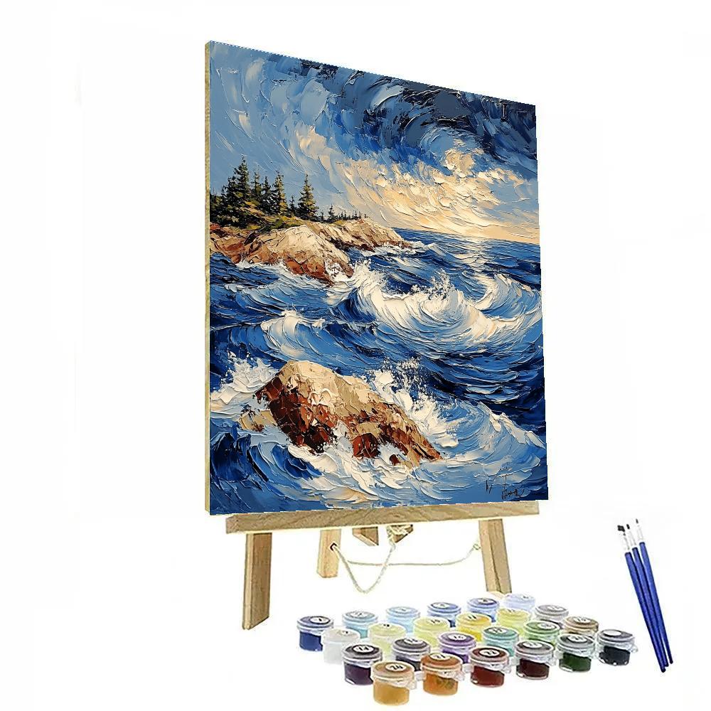 Arthur Lismer Inspired Georgian Bay Stormline Paint by numbers art
