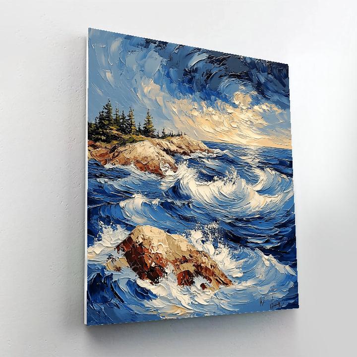 Arthur Lismer Inspired Georgian Bay Stormline Paint by numbers art