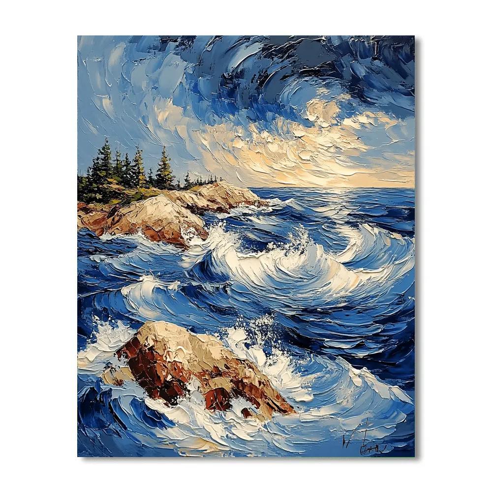 Arthur Lismer Inspired Georgian Bay Stormline Paint by numbers art