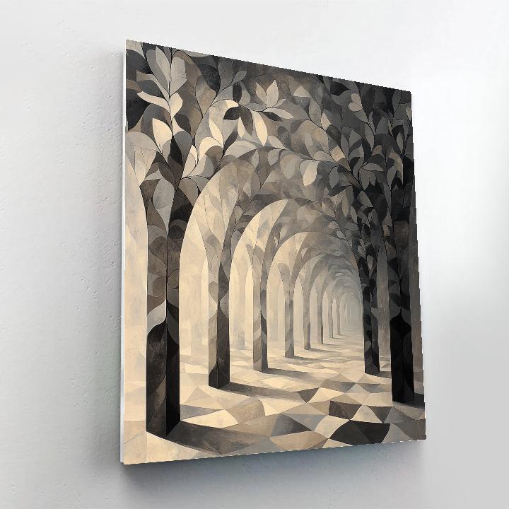 M.C. Escher Inspired Fractal Orchard Of Shadows Paint by numbers kits