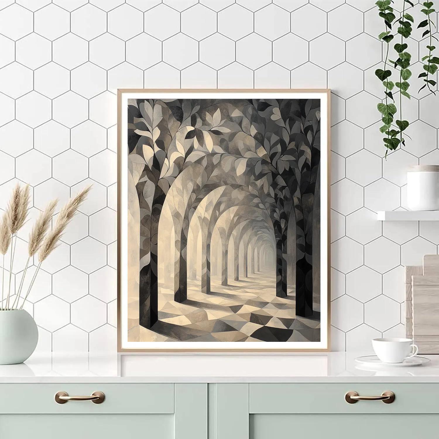 M.C. Escher Inspired Fractal Orchard Of Shadows Paint by numbers kits