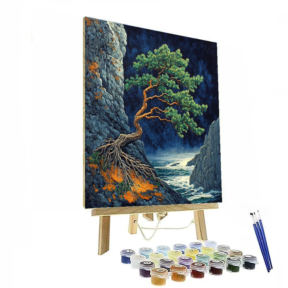 Arthur Lismer Inspired Windbent Pines On Crag Paint by numbers art