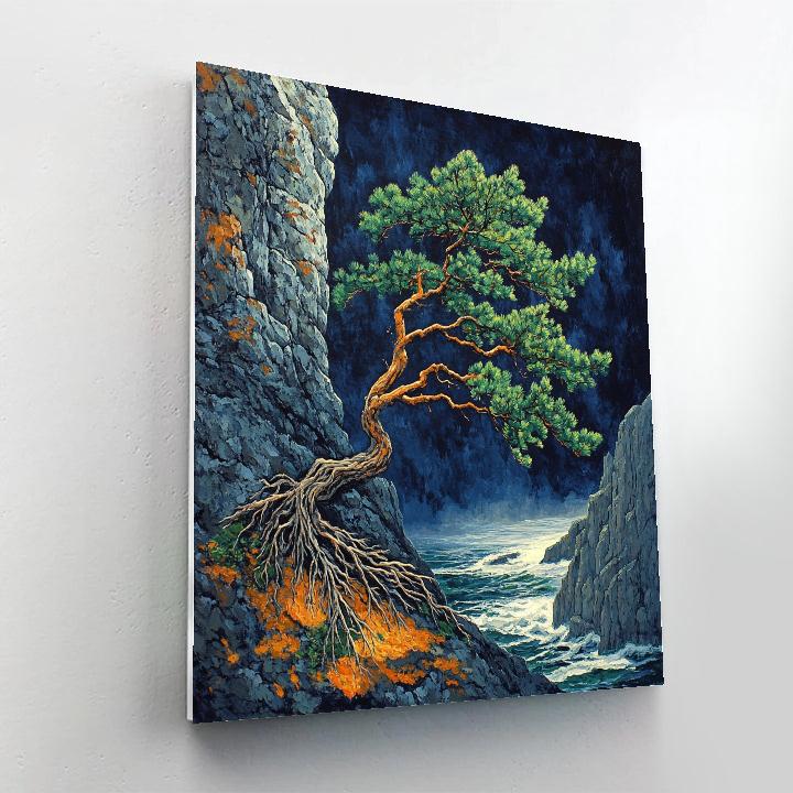 Arthur Lismer Inspired Windbent Pines On Crag Paint by numbers art