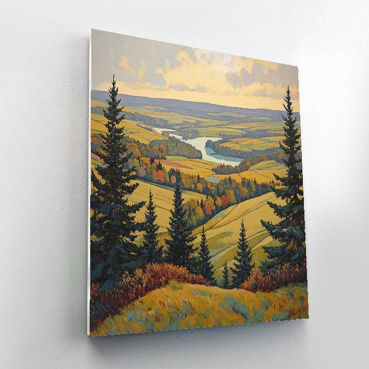 A.Y. Jackson Inspired Quebec Morning Mist paint by color