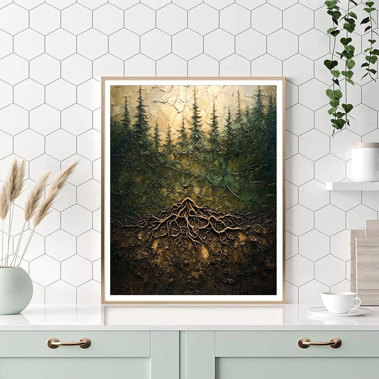 Arthur Lismer Inspired Tangled Understory And Roots paint by number