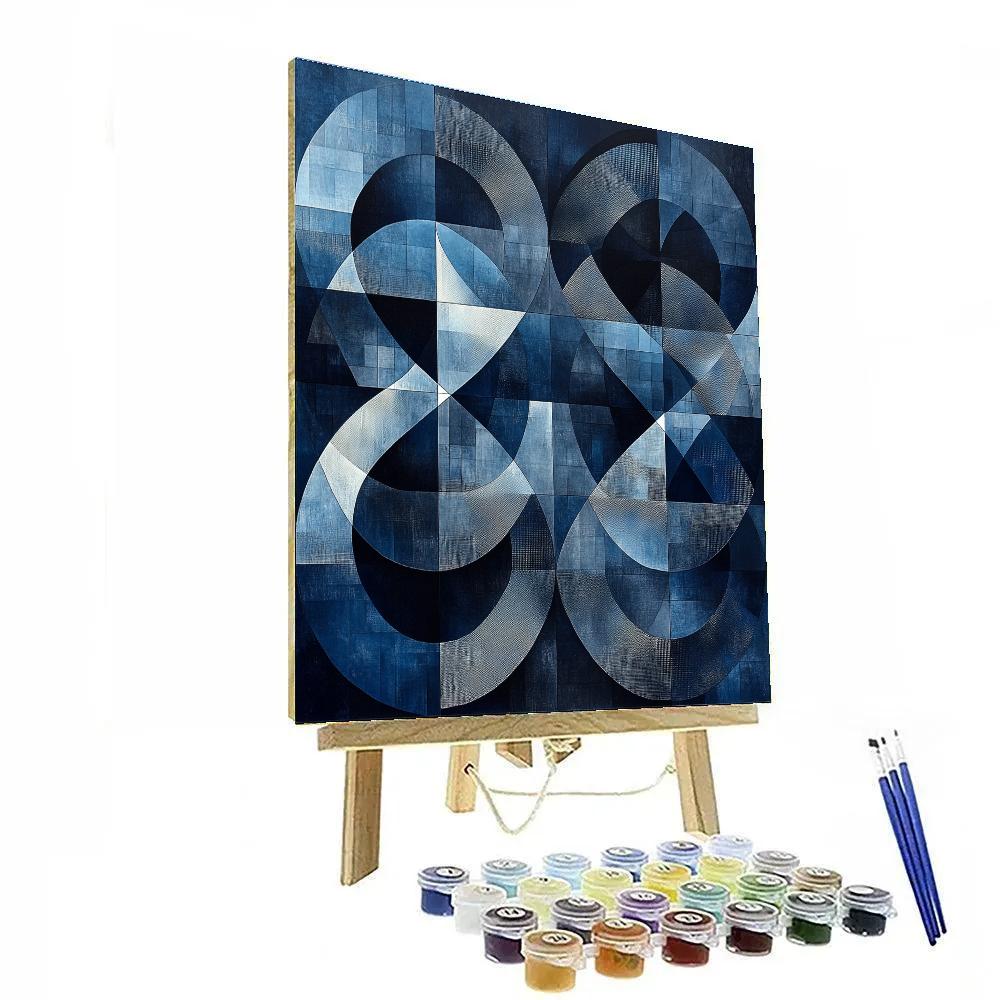 M.C. Escher Inspired Lunar Lattice Of Paradoxes Number painting