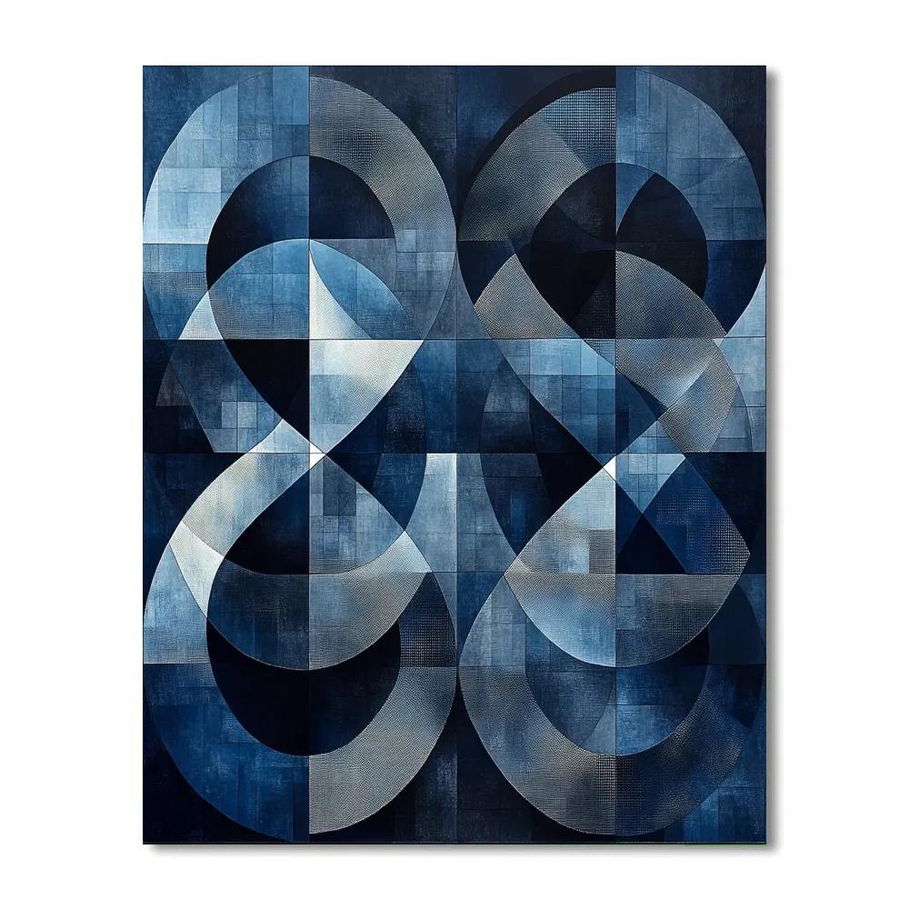 M.C. Escher Inspired Lunar Lattice Of Paradoxes Number painting