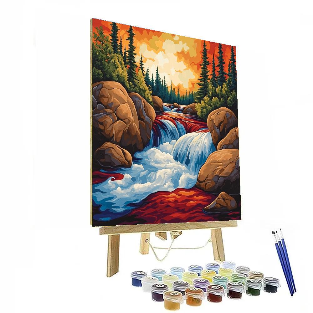 A.Y. Jackson Inspired Algonquin Rapids Rhythm Painting by numbers kit