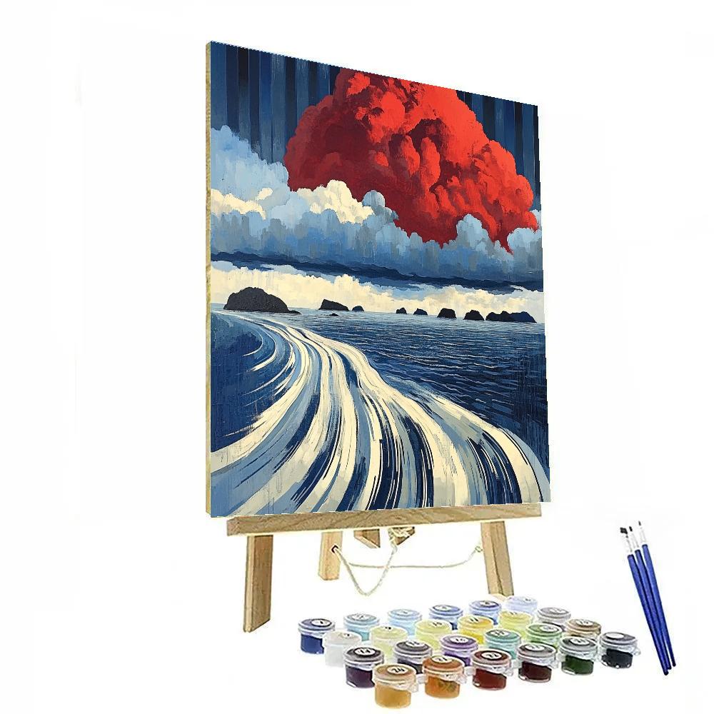 Arthur Lismer Inspired Storm Sky Over Rock Archipelago Paint by numbers art