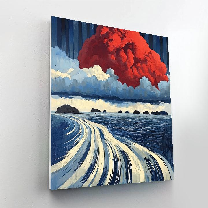 Arthur Lismer Inspired Storm Sky Over Rock Archipelago Paint by numbers art