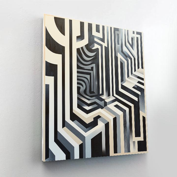 M.C. Escher Inspired Infinite Labyrinth Paint by numbers art