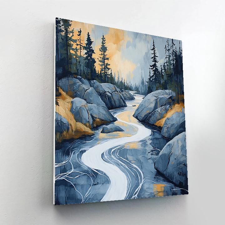 Arthur Lismer Inspired Rocky Channel In September Light Paint by numbers kits