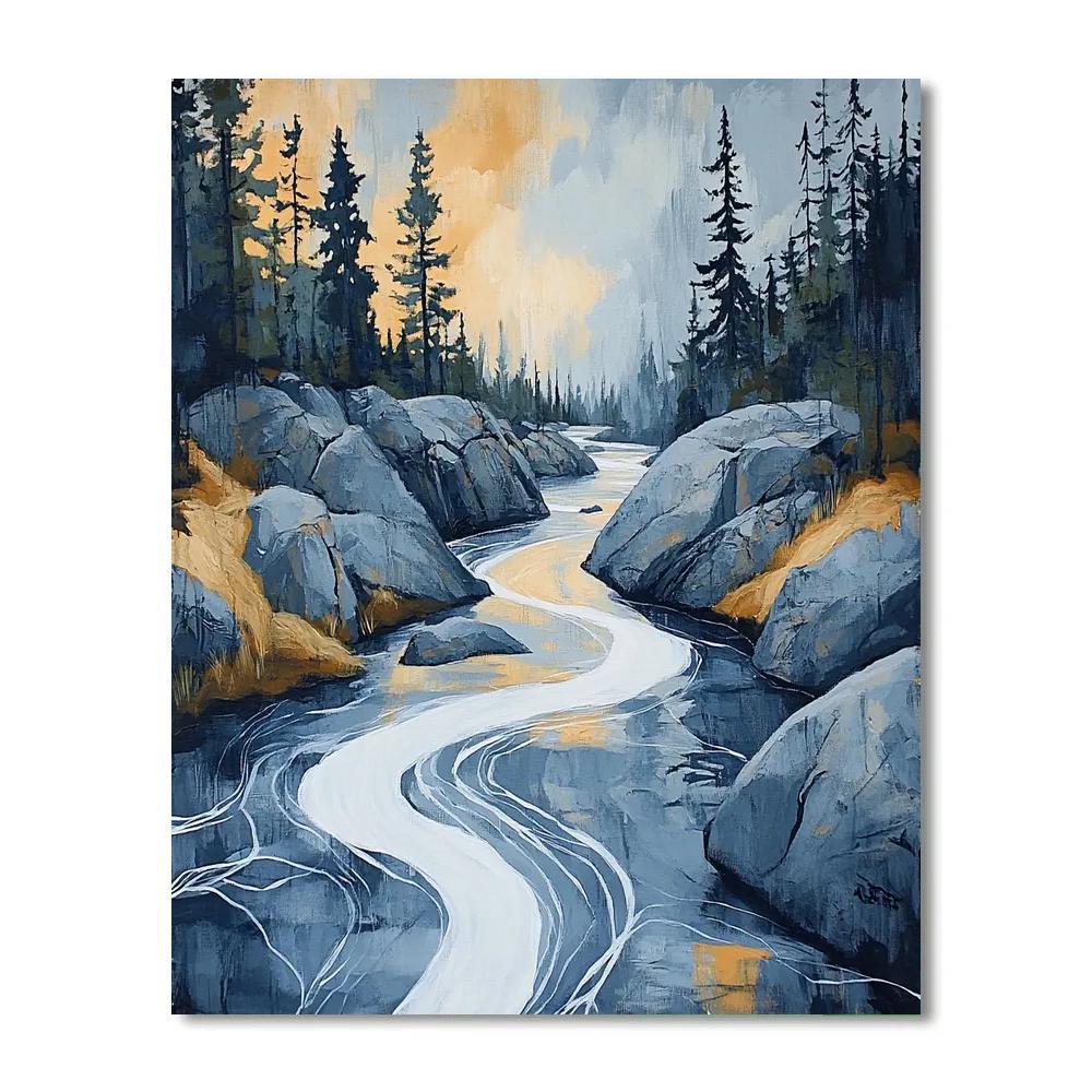 Arthur Lismer Inspired Rocky Channel In September Light Paint by numbers kits