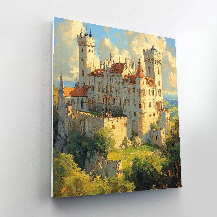 Renaissance Inspired Mythic Castle Numbered painting kits