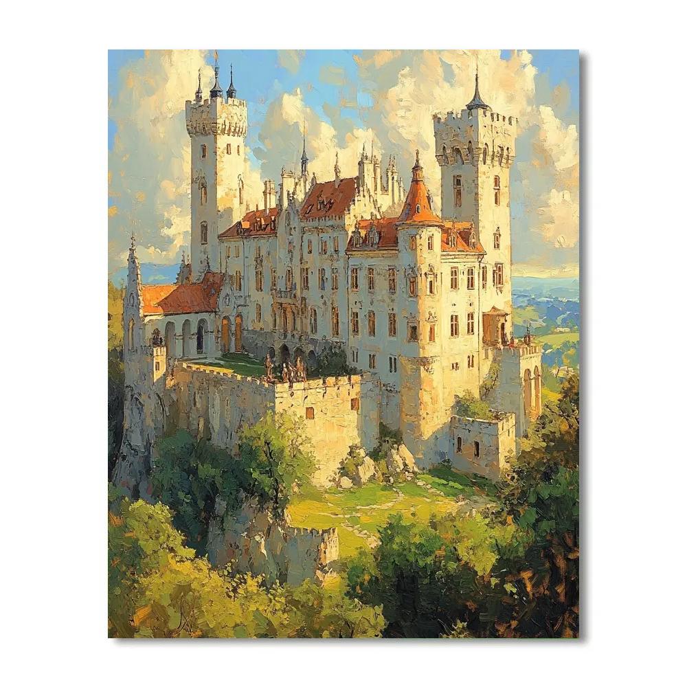 Renaissance Inspired Mythic Castle Numbered painting kits