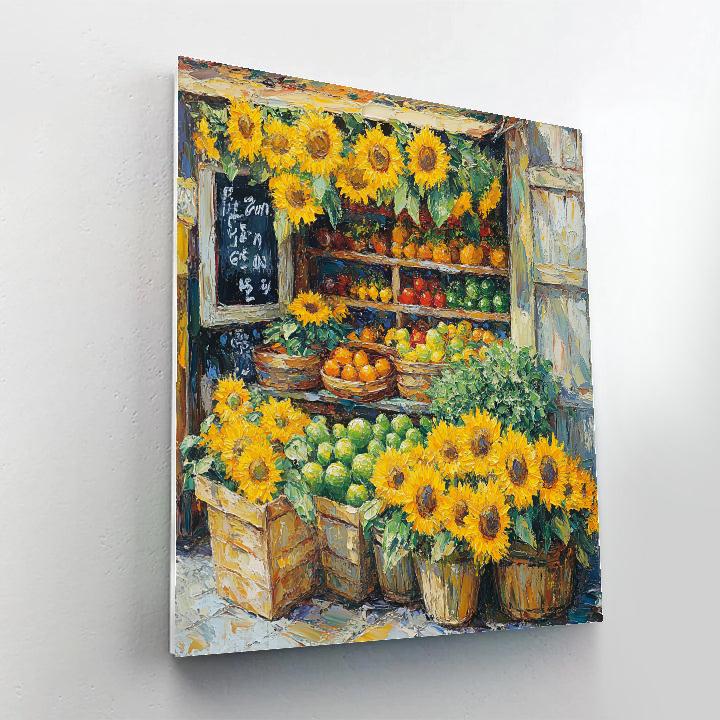 Van Gogh Inspired Sunflower Market Paint by numbers kits