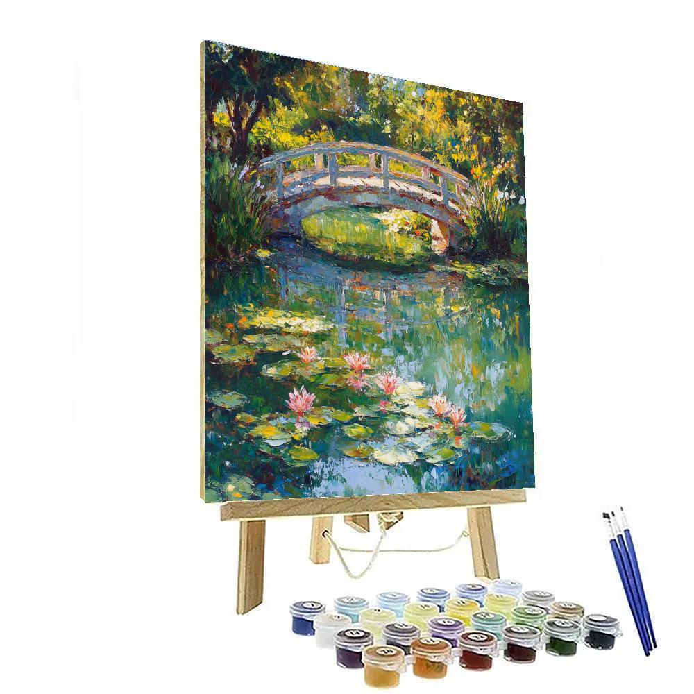 Claude Monet Inspired Giverny Bridge Late Afternoon Number painting