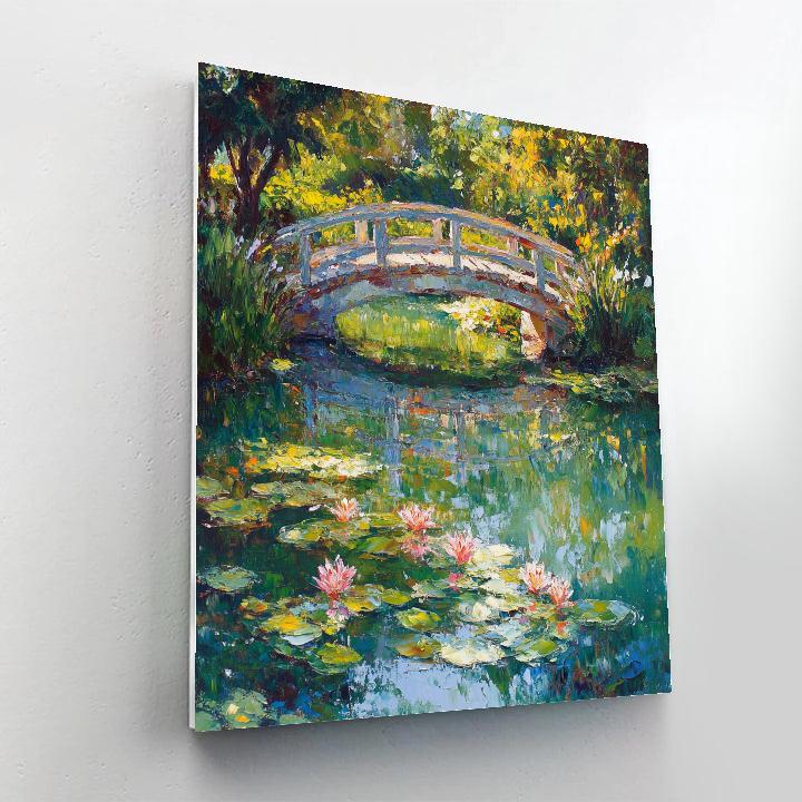 Claude Monet Inspired Giverny Bridge Late Afternoon Number painting