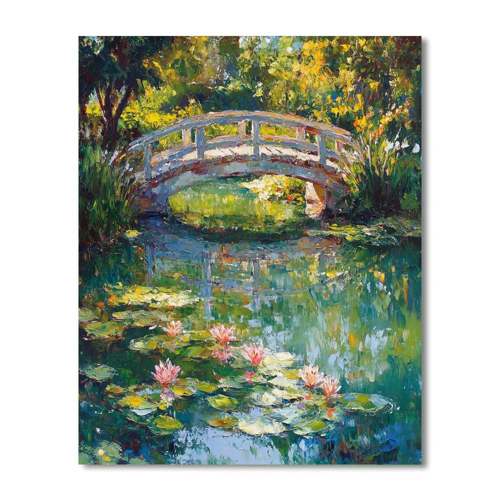 Claude Monet Inspired Giverny Bridge Late Afternoon Number painting