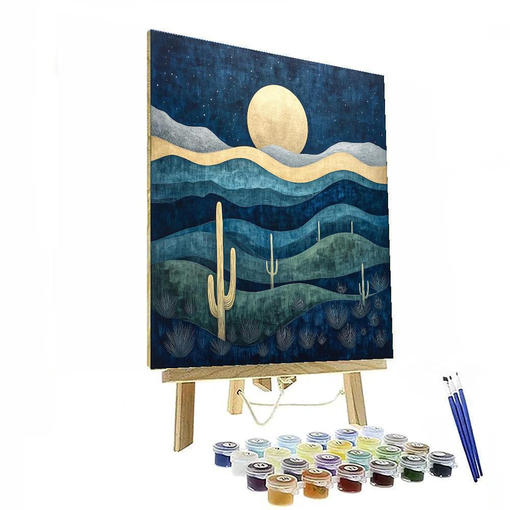 Georgia OKeeffe Inspired Desert At Night painting number kit