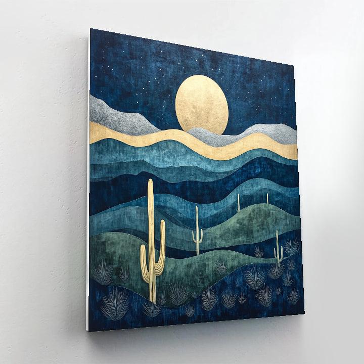 Georgia OKeeffe Inspired Desert At Night painting number kit
