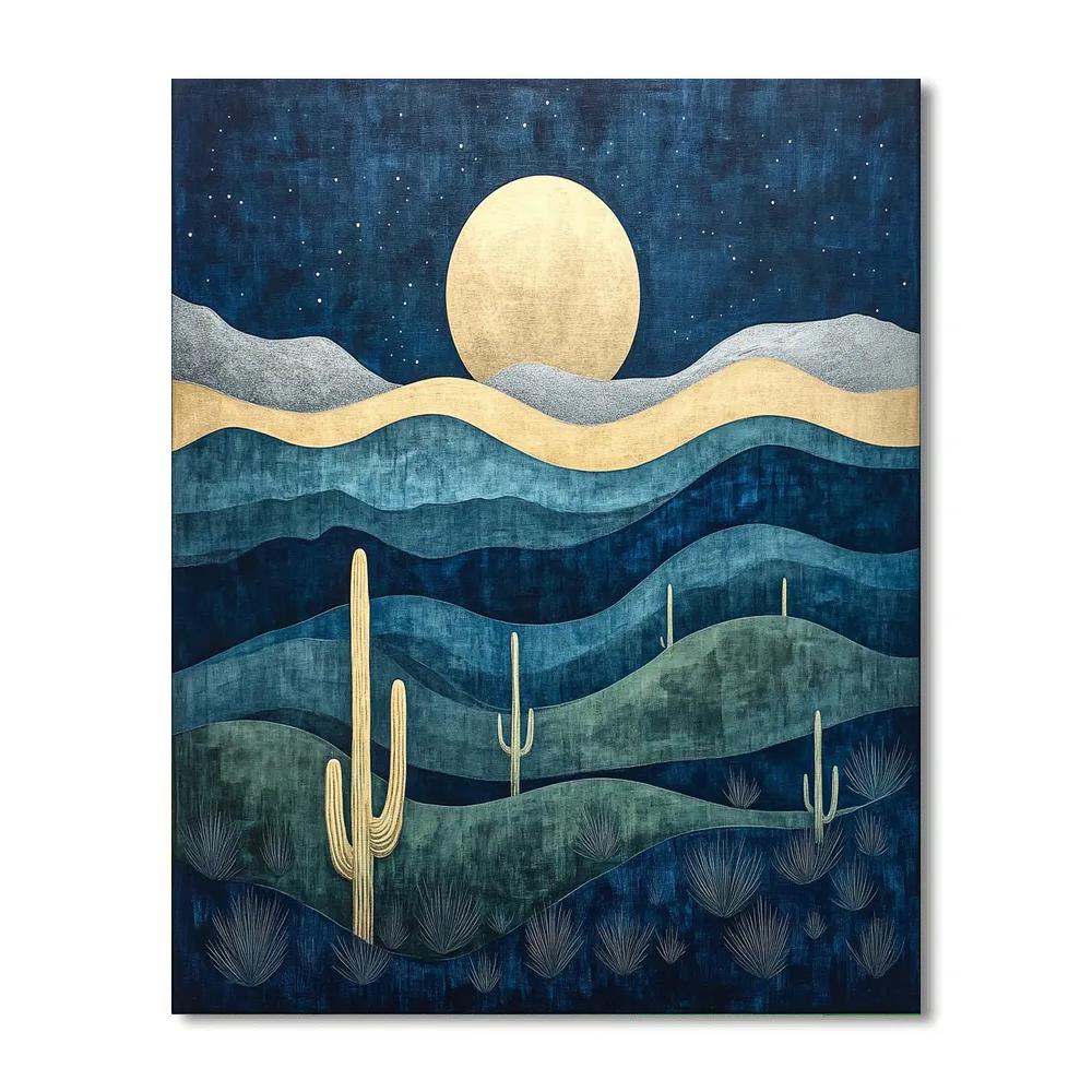 Georgia OKeeffe Inspired Desert At Night painting number kit
